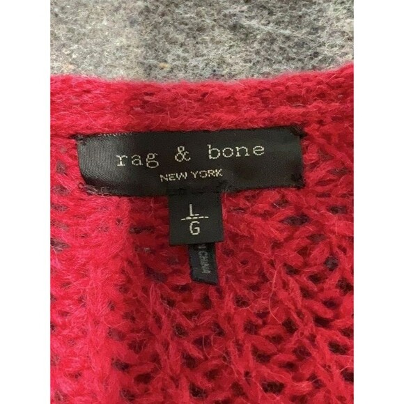 Rag & Bone Joseph Alpaca Wool Sweater Radish Pink Large - Picture 6 of 14